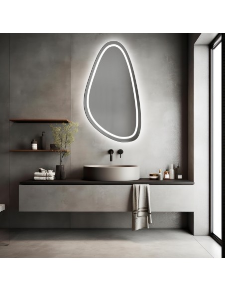 Unregelmäßiger Spiegel mit Beleuchtung - SYDERYT LED II