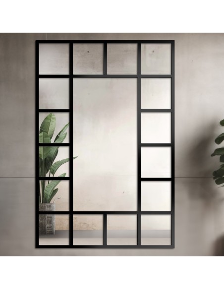 Loft-Spiegel mit Sprossen - ISMENA - Rahmenfarbe zur Auswahl