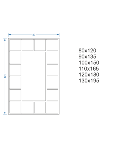 Loft-Spiegel mit Sprossen - ISMENA -...