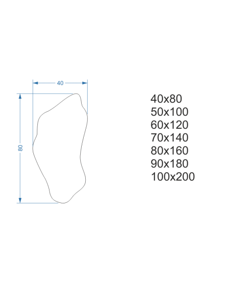 Spiegel in unregelmäßiger Form - PIENA