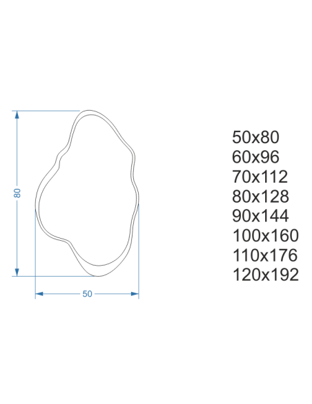 Spiegel in unregelmäßiger Form mit MDF-Rahmen und Beleuchtung - POCO IM LED-RAHMEN