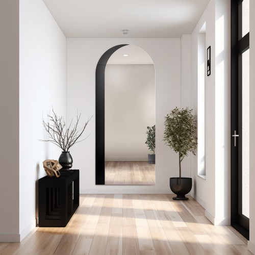 Bogenspiegel mit dekorativer Spiegeltafel in Schwarz... 2