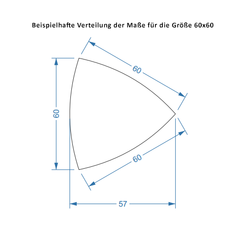 Dreieckiger Badezimmerspiegel im Rahmen mit Beleuchtung -... 2