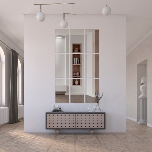 Set dekorativer rechteckiger Spiegelkacheln - 20x30