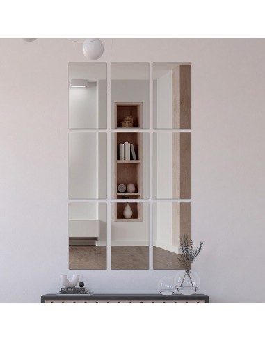 Set dekorativer rechteckiger Spiegelkacheln -...