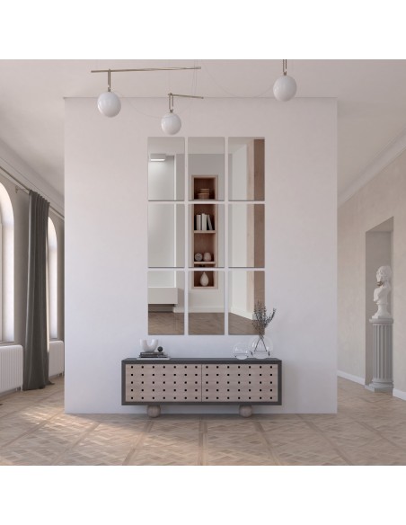 Set dekorativer rechteckiger Spiegelkacheln - 20x25