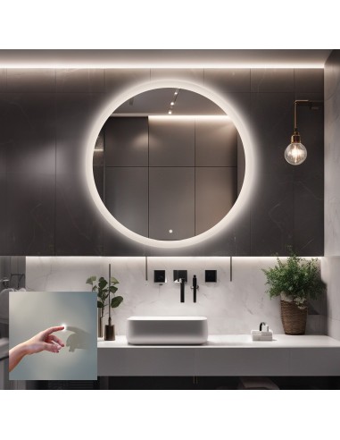 Runde Badezimmerspiegel mit Schalter - CAPELLA...