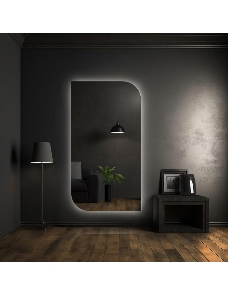 Spiegel mit unregelmäßiger Form und Beleuchtung - TRÄNE LED