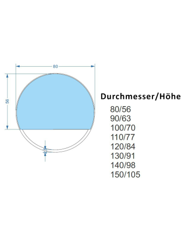 Runder Spiegel im goldenen MDF-Rahmen SLIM mit...